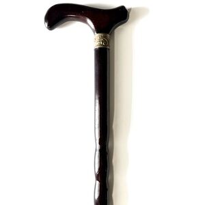 Wooden Walking Cane with imperfections on handle (A)